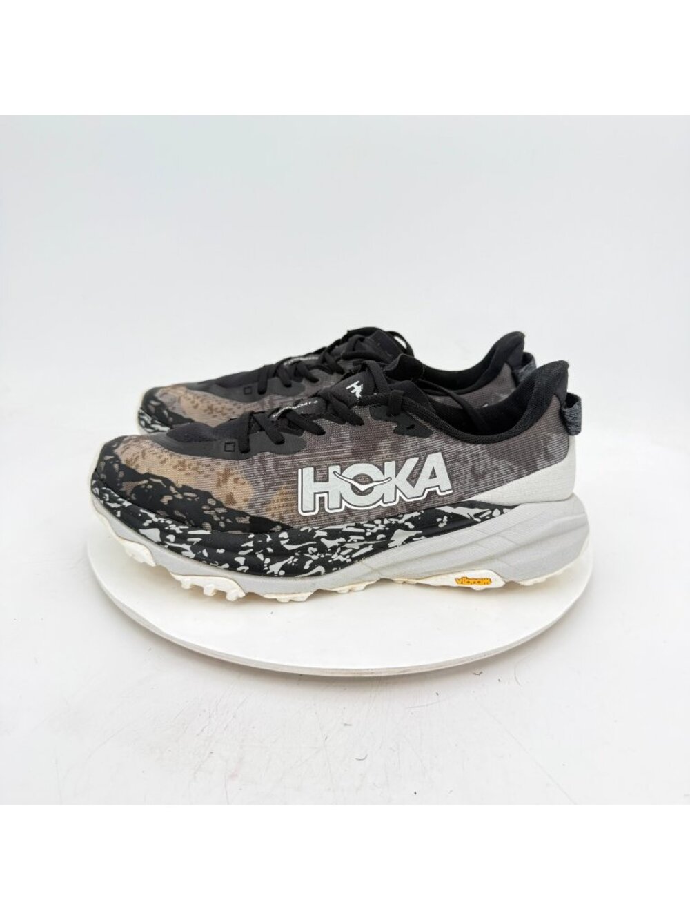 Hoka One One Speedgoat 6 Men Size 9D 1147791 BKSTR Black Stardust Trail Shoes